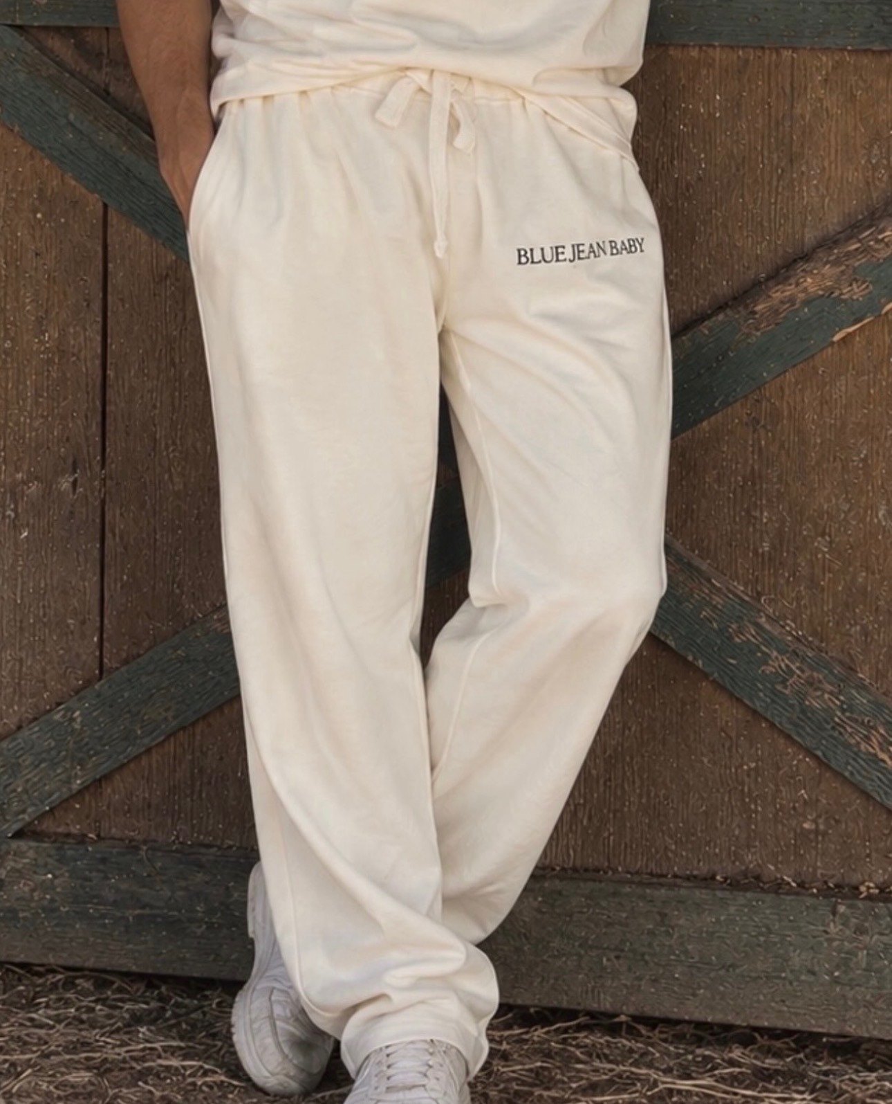 Cream sweatpants